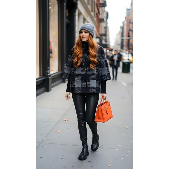 Tahari Buffalo Plaid Jacket M/L | Slow Fashion Cabin Core Streetwear - Picture 1 of 7